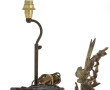 Pied de lampe avec sujet en néphrite "Oi