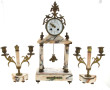 Garniture de cheminée en marbre de coule