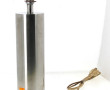 Pied de lampe cylindrique en inox années