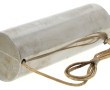 Pied de lampe cylindrique en inox années