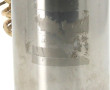 Pied de lampe cylindrique en inox années