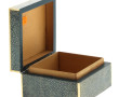 Coffret en bois gainé de galuchat 10 x10