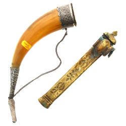 Encrier de voyage ottoman en laiton XIXe