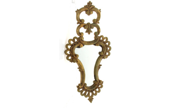 Miroir en bois doré probablement italien