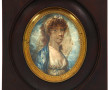 "Femme au voile" miniature à vue ovale (