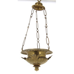 Suspension d'église en bronze décor d'an