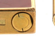DUPONT - Briquet en laque brune et métal