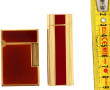 DUPONT - Briquet en laque brune et métal
