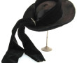 CHAPEAU breton en castor, ruban de velou