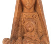 Vierge ménagère en résine imitant la ter