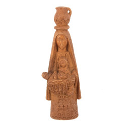 Vierge ménagère en résine imitant la ter