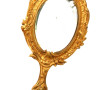 Face à main en bronze doré style rocaill