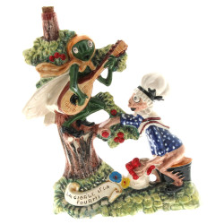 Carafe "La Cigale et la Fourmi" en faïen