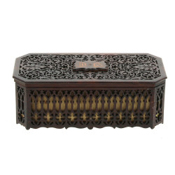Coffret fin XIXème décor cathédrale et r