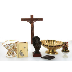 Tête de CHRIST en bronze à patine brune,