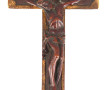 Croix reliquaire ancienne en bois sculpt