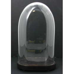 Globe en verre reposant sur une base en 