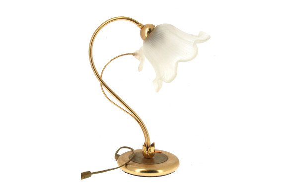 Lampe décorative en métal doré à deux br