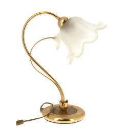 Lampe décorative en métal doré à deux br