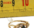 Bague en or jaune 9 cts (375ème) sertie 