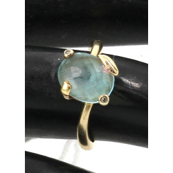 Bague en or jaune 9 cts (375ème) sertie 