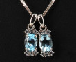 Deux pendentifs en argent 925ème, strass