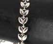 Bracelet ligne maille feuillagée en arge