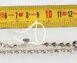 Bracelet ligne maille feuillagée en arge