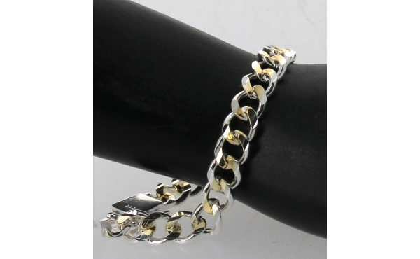 Bracelet maille gourmette en argent 925è