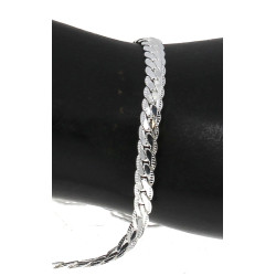 Bracelet maille plate en argent 925ème, 