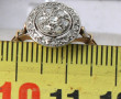 Bague ancienne deux ors 18 cts sertie de