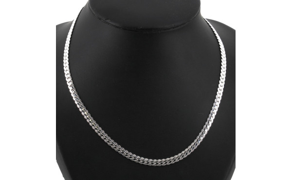 Collier maille plate en argent 925ème. L