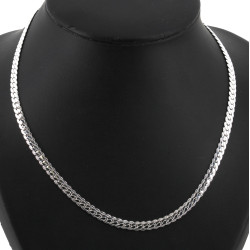 Collier maille plate en argent 925ème. L