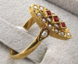 Bague ancienne forme marquise en or jaun
