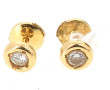 Paire de puces d'oreilles en or jaune 18