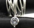 Bague jonc moderne ouvert, en argent mat