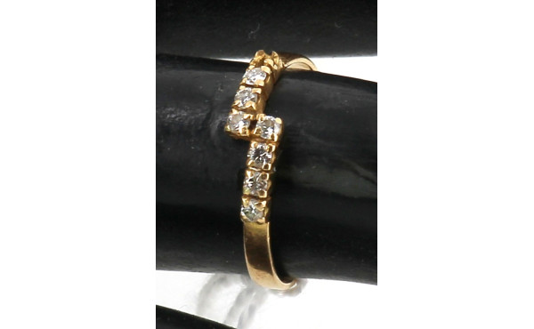 Bague en or jaune 18 cts, poinçon tête d