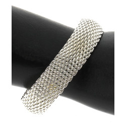 Bracelet argent 925ème à maille souple. 
