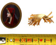 Lot de 2 broches : une broche en plaqué 