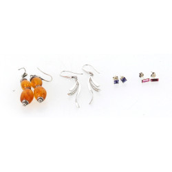 Lot de 4 paires de BO en argent : 2 pair