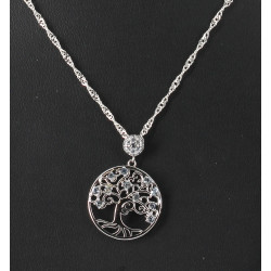 Pendentif circulaire en argent 925ème et