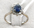 Bague en or gris 18 cts, poinçon tête d'
