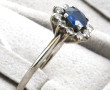 Bague en or gris 18 cts, poinçon tête d'