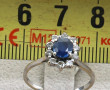 Bague en or gris 18 cts, poinçon tête d'
