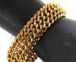 Bracelet en plaqué or à maille large tra