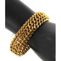 Bracelet en plaqué or à maille large tra