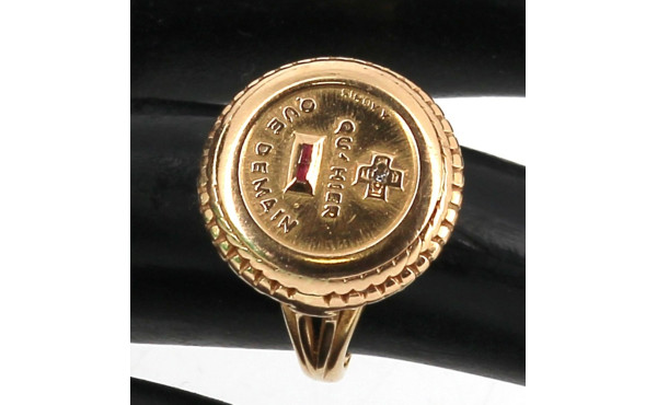 Bague en or 18 carats "+ qu'hier - que d