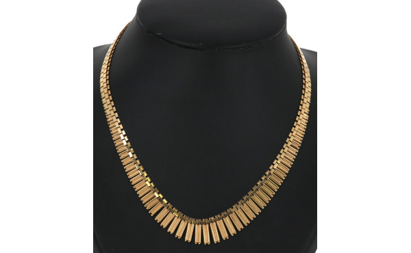 Collier draperie années 50 en or jaune 1