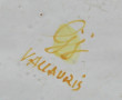 VALLAURIS - Plat en faïence décor de coq