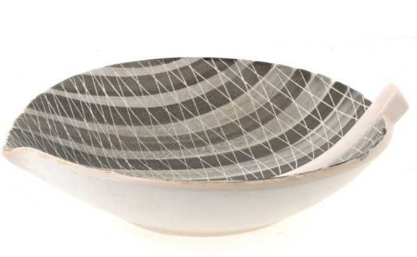 Coupe à fruits années 60 de forme feuill